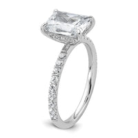 14kw 2 3/8ct Cert Lab Grown Dia VS+ F+ Comp Solitaire w/Flair Eng Ring