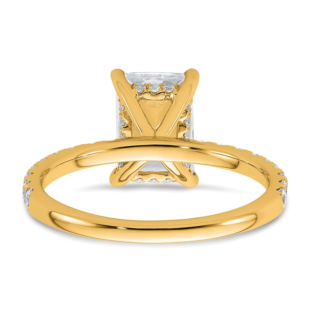 14k 2 3/8ct Cert Lab Grown Dia VS/SI+ G+ Comp Solitaire w/Flair Eng Ring
