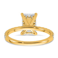 14k 2 3/8ct Cert Lab Grown Dia VS/SI+ G+ Comp Solitaire w/Flair Eng Ring