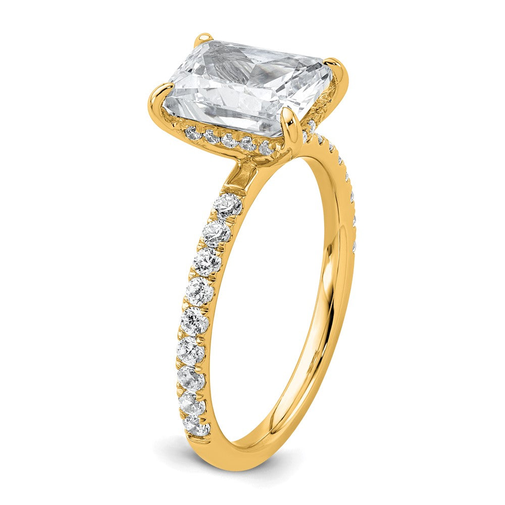 14k 2 3/8ct Cert Lab Grown Dia VS/SI+ G+ Comp Solitaire w/Flair Eng Ring