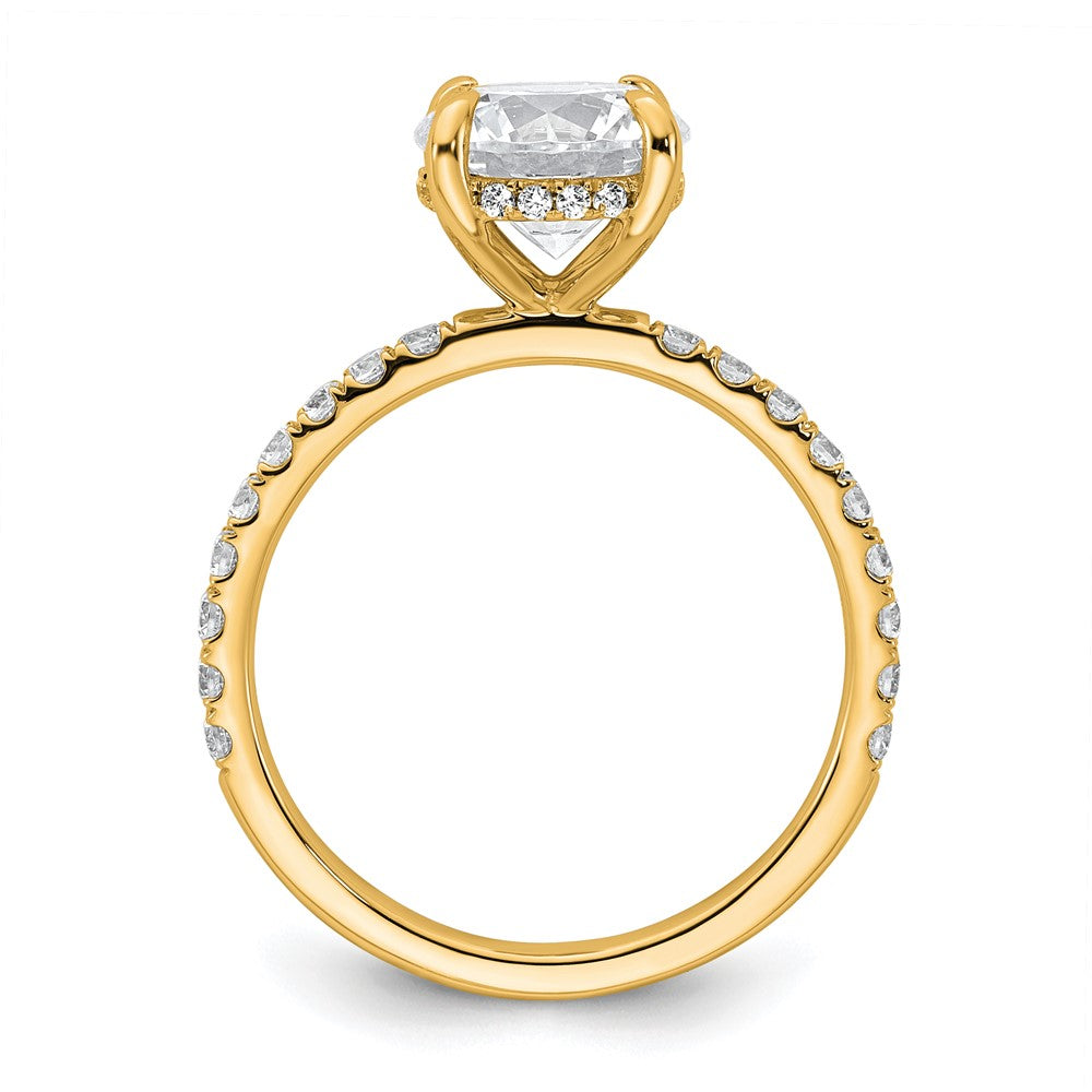 14k 2 3/8ct Cert Lab Grown Dia VS/SI+ G+ Round Comp Solitaire Eng Ring