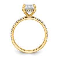 14k 2 3/8ct Cert Lab Grown Dia VS/SI+ G+ Round Comp Solitaire Eng Ring