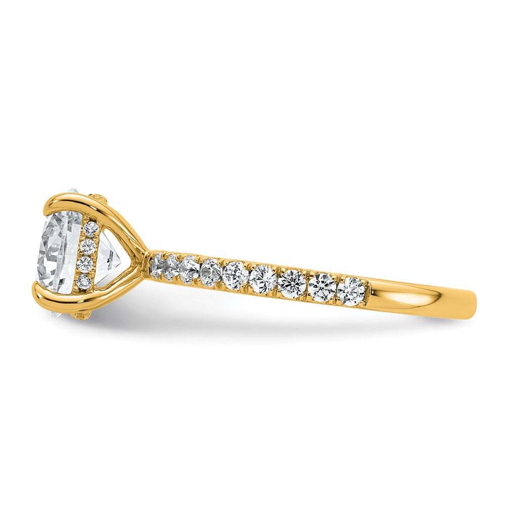 14k 2 3/8ct Cert Lab Grown Dia VS/SI+ G+ Round Comp Solitaire Eng Ring