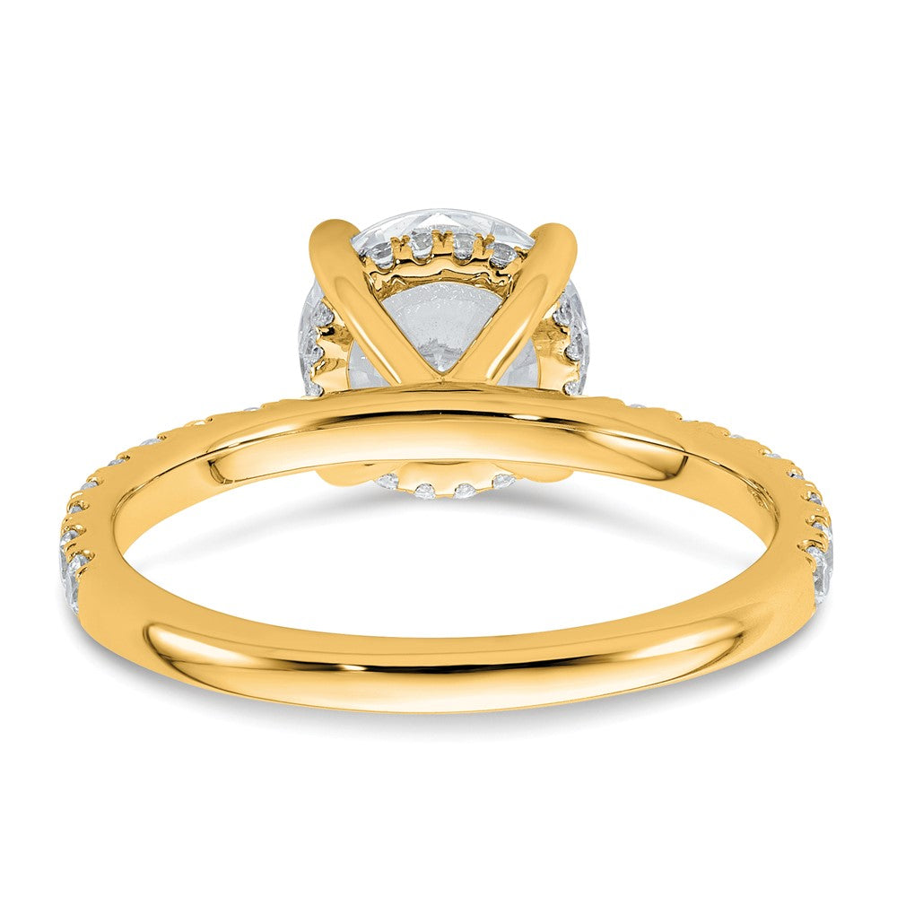 14k 2 3/8ct Cert Lab Grown Dia VS/SI+ G+ Round Comp Solitaire Eng Ring