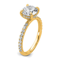 14k 2 3/8ct Cert Lab Grown Dia VS/SI+ G+ Round Comp Solitaire Eng Ring