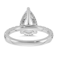 14kw 3 1/2ct Cert Lab Grown Diamond VS+ F+ Pear Comp Solitaire Eng Ring