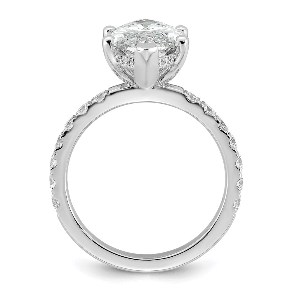 14kw 4 5/8ct Cert Lab Grown Dia VS/SI+ G+ Marquise Comp w/ Flair Eng Ring