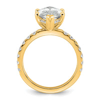 14k 4 5/8ct Cert Lab Grown Dia VS/SI+ G+ Marquise Comp w/ Flair Eng Ring