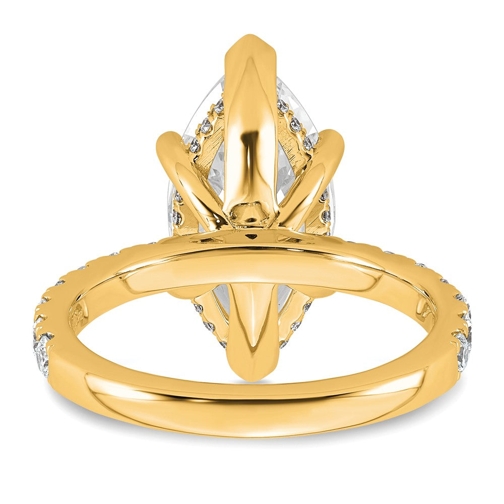 14k 4 5/8ct Cert Lab Grown Dia VS/SI+ G+ Marquise Comp w/ Flair Eng Ring