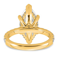 14k 4 5/8ct Cert Lab Grown Dia VS/SI+ G+ Marquise Comp w/ Flair Eng Ring