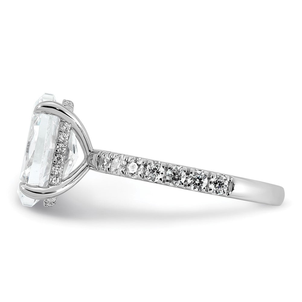 14kw 4 5/8ct Cert Lab Grown Diamond VS/SI+ G+ Oval Comp Solitaire Eng Ring