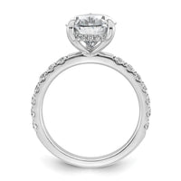 14kw 4 3/4ct Cert Lab Grown Diamond VS+ F+ Pear Comp Solitaire Eng Ring
