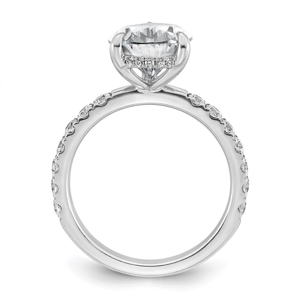 14kw 4 3/4ct Cert Lab Grown Diamond VS/SI+ G+ Pear Comp Solitaire Eng Ring