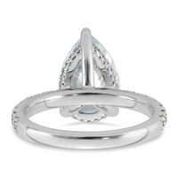 14kw 4 3/4ct Cert Lab Grown Diamond VS/SI+ G+ Pear Comp Solitaire Eng Ring