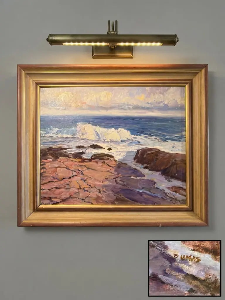 Serene beauty of the coast into your space with this breathtaking canvas oil painting by the Spanish artist Dumas