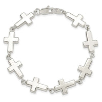 Sterling Silver Crosses Bracelet