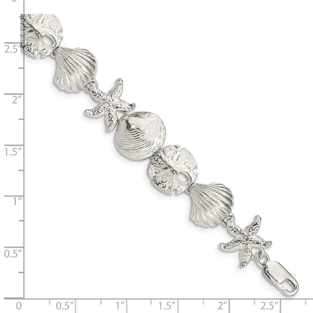 Sterling Silver Seashells Bracelet