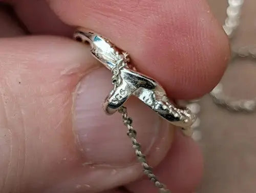 Sterling Silver knot pendant necklace and earrings set - 925 Italy - Gift ABC Jewelery