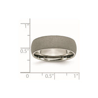 Titanium Stone Finish 7mm Half Round Band