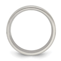 Titanium Polished w/Brushed and Beveled Edge 6mm Band