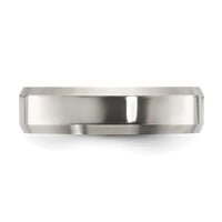 Titanium Polished w/Brushed and Beveled Edge 6mm Band