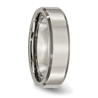 Titanium Polished w/Brushed and Beveled Edge 6mm Band