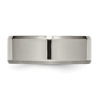 Titanium Polished w/Brushed and Beveled Edge 8mm Band
