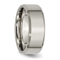 Titanium Polished w/Brushed and Beveled Edge 8mm Band