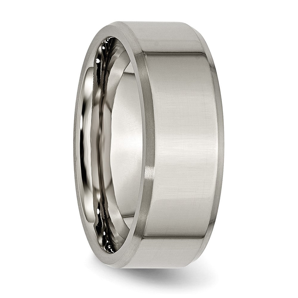 Titanium Polished w/Brushed and Beveled Edge 8mm Band