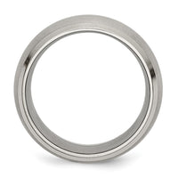 Titanium Satin and Polished 10mm Beveled Edge Band