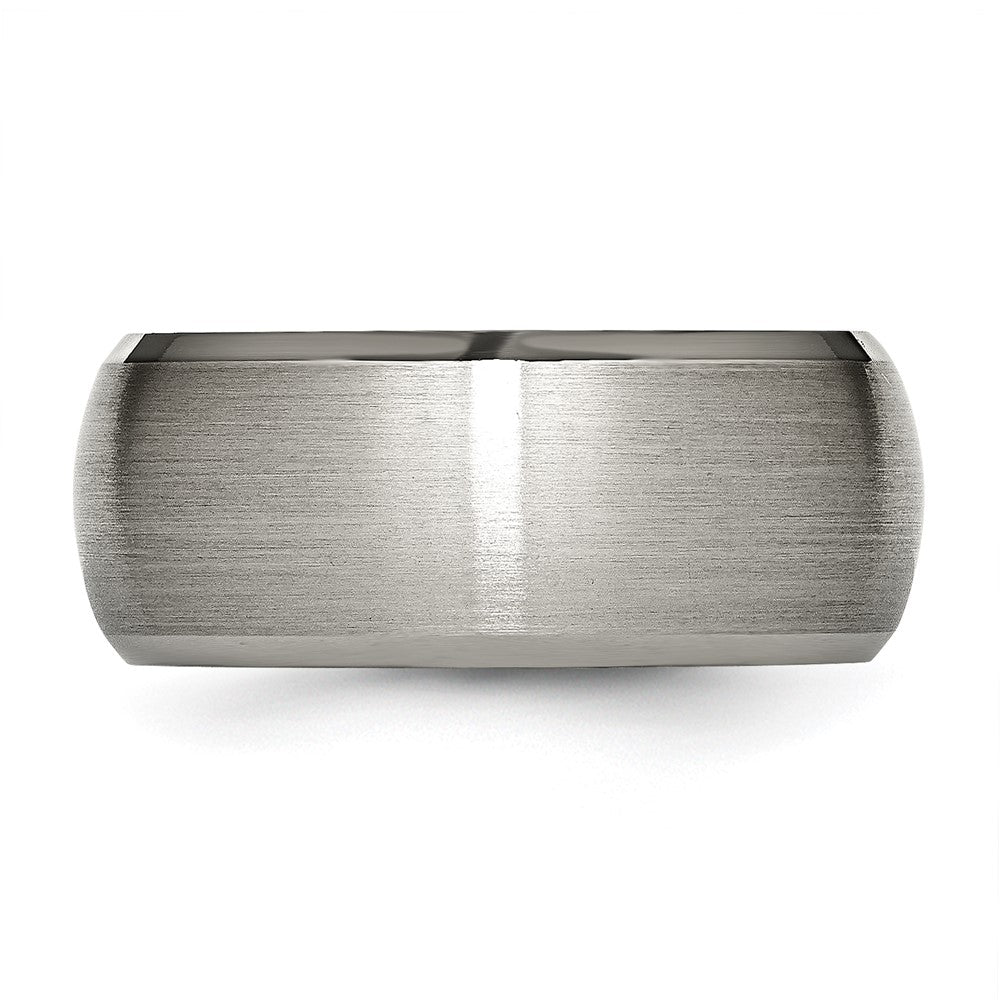 Titanium Satin and Polished 10mm Beveled Edge Band