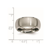 Titanium Satin and Polished 10mm Beveled Edge Band