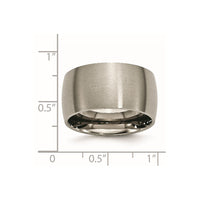Titanium Brushed 12mm Half Round Band