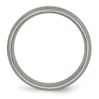 Titanium Brushed Center 8mm Grooved Band