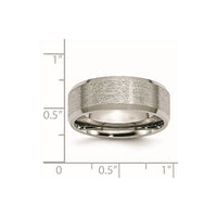 Titanium Satin and Brushed 8mm Beveled Edge Band