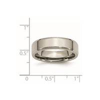 Titanium Polished 6mm Beveled Edge Band
