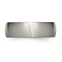 Titanium Brushed 7mm Half Round Band