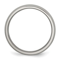 Titanium Polished 5mm Half Round Band