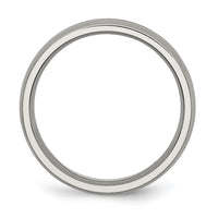 Titanium Satin 6mm Grooved Band