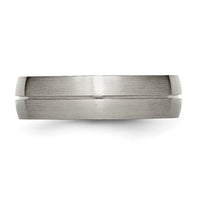 Titanium Satin 6mm Grooved Band
