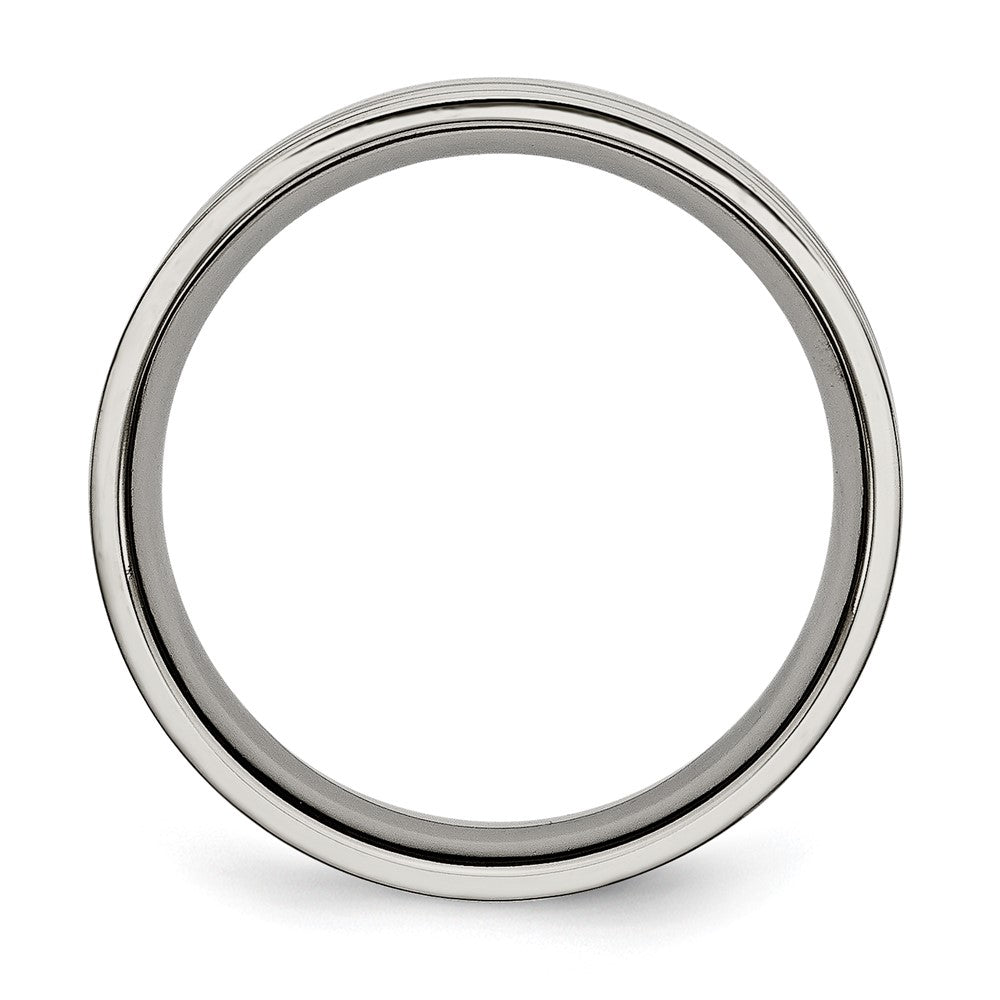Titanium Polished 6mm Grooved Band