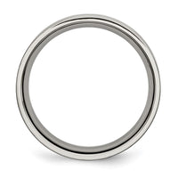 Titanium Polished 6mm Grooved Band