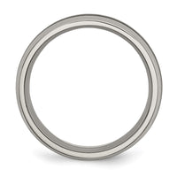 Titanium Polished w/Black Carbon Fiber Inlay 8mm Band