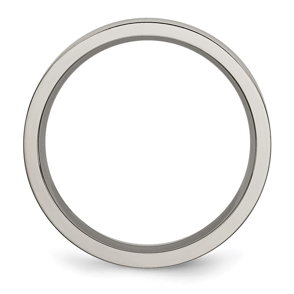 Titanium Brushed and Polished 6mm Grooved Band