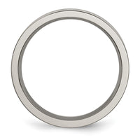 Titanium Brushed and Polished 6mm Grooved Band