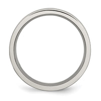 Titanium Brushed and Polished 6mm Grooved Band