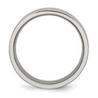 Titanium Brushed Center 8mm Grooved Band