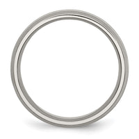 Titanium Brushed and Polished 6mm Grooved Band