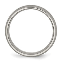 Titanium Brushed and Polished 8mm Grooved Band