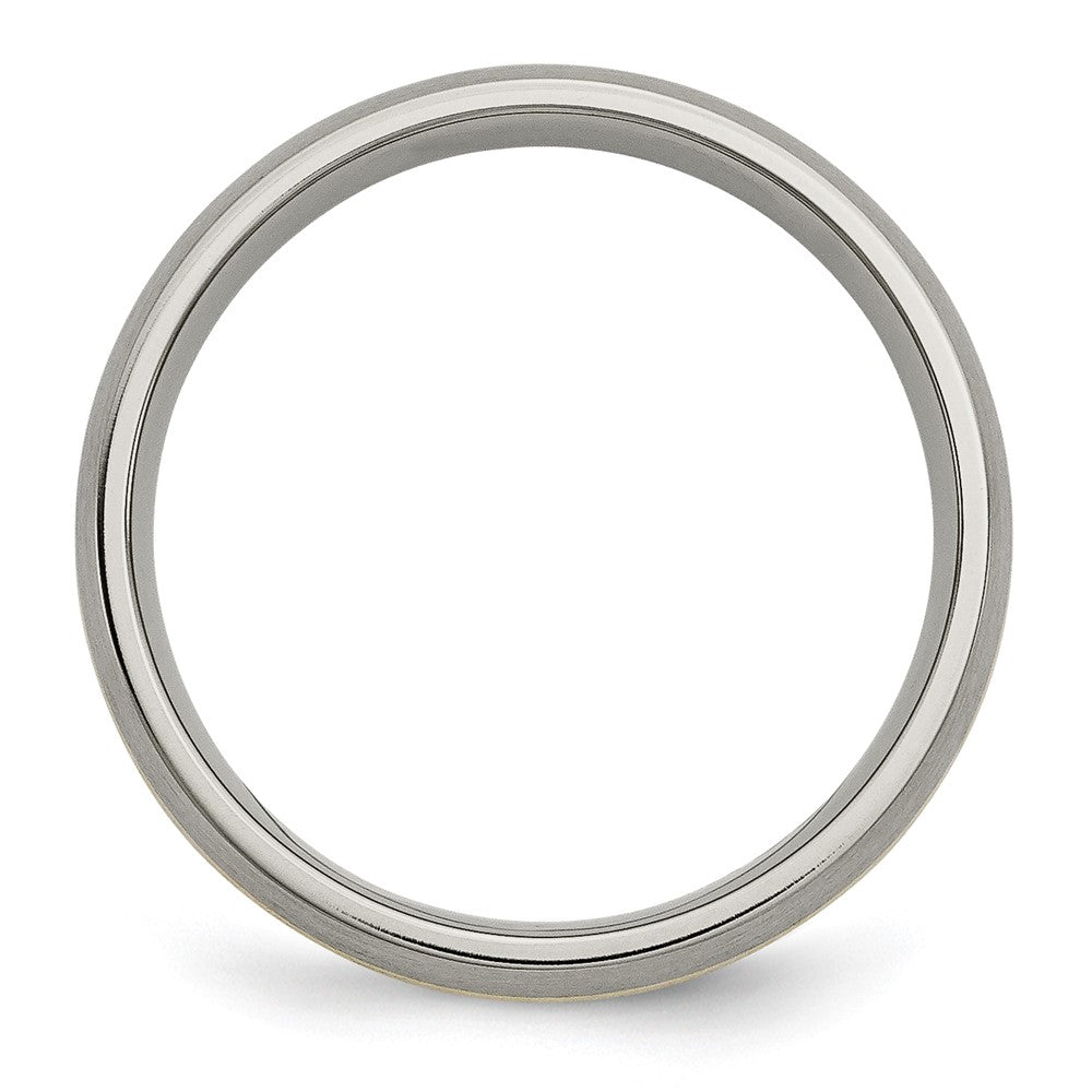 Titanium Brushed w/14k Yellow Inlay 5mm Band